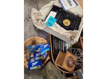 Portable Gas Stove, Copper Container And Baggies