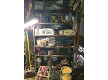 Buyer's Pick-Metal Shelving Units, Garden Tools, And Outdoor Decorative Items