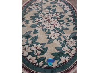 Oval Floral Area Rug 64' X 92'