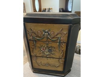 Vintage Jewerly Box, Pocket Knives, Ceramic Piture Frame, Framed Art