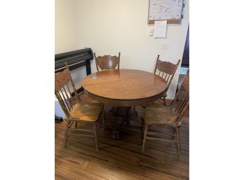 48in Wooden Dining Table And 4 Chairs