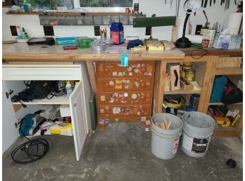 Ryobi Power Tool, Craftsman Hand Saw, Sander, Tool Set, Drill Bits And Wood Working Supplies