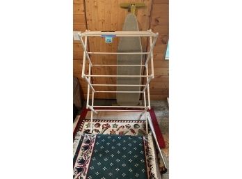Hanging Rack, Area Rugs And  Ironing Board