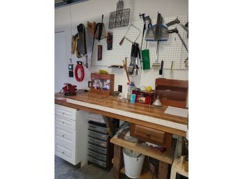 Hand Saws, Bench Vice, BBQ Utensils And Tools