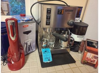 Rancilio Coffee Silvia Maker,  Rancilio Coffee Grinder, Electric And Manual Wine Bottle Opener And Bar Items