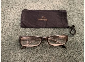 JM New York Charcoal Reading Glasses 3.50