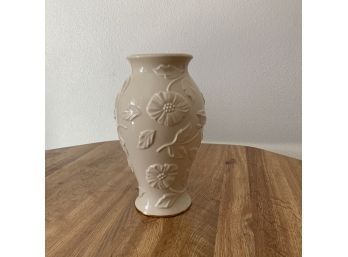 Lenox Vase With Embossed Floral Design