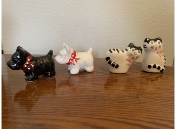 Cat And Dog Salt And Pepper Shakers