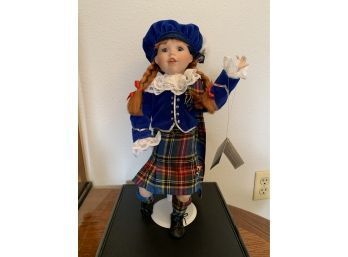 The Danbury Mint Scottish Girl Porcelain Doll