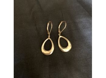 14k Gold Open Teardrop Earrings
