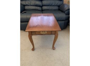 Side Table With Drawer On Cabriole Legs