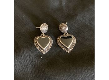 Sterling Silver 925 Heart Earrings