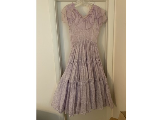 Vintage Lavender Square Dancing Dress With Matching Slip
