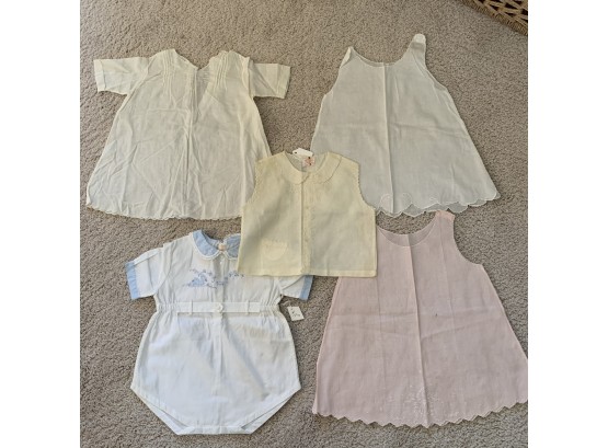 Vintage Baby Clothes - Romper And Pemaes