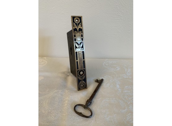 H&D Mfg. Co. 19th Century Sliding Or Pocket Door Mortise Lock