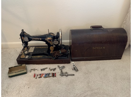 Singer Sewing Machine Model 16 With Dome Case
