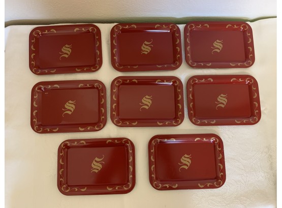 Small Metal S Monogrammed Trays
