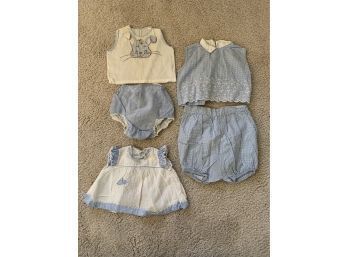 Baby Clothes - Dress, And 2 Two Piece Oufits.
