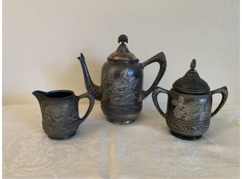 Rockford Silver P CO Quadruple Tea Set