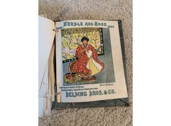 Antique 1899-1900 Belding Bros. & Co. Needle And Hook Book With Silk Thread