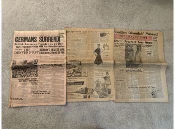 Germans Surrender WW2 Newspaper Reprint?