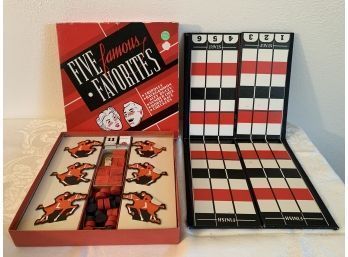 Five Famous Favorites - 1 Gameboard 5 Games
