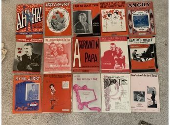 Red Themed Sheet Music Lot (#1)