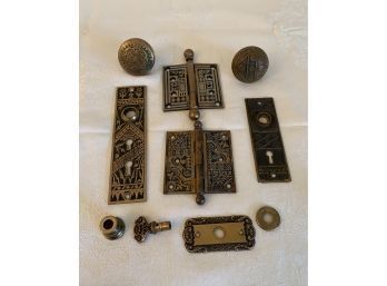 Antique Ornate Brass Door Hardware