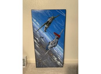 Battle In The Sky Painting Signed Russ Brown 2008