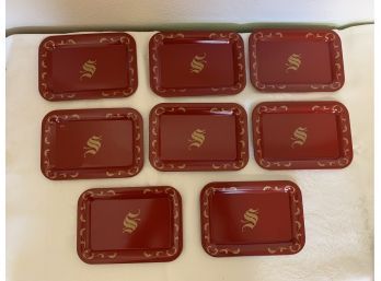 Small Metal S Monogrammed Trays