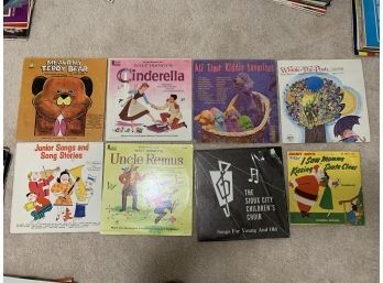 Childrens Vinyl Records - Cinderella, Uncle Remus,  Winnie The Pooh, And More