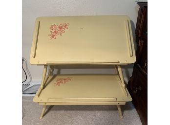 Vintage Lap Trays / Desks With Folding Legs And Adjustable Tilt Tops