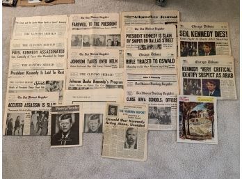 JFK And Robert Kennedy Newspapers From Assassinations