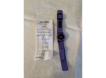 Dunlop Chromaglo Purple Sport Watch