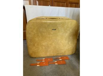 Large Samsonite Sonora Suitcase And Luggage Tags