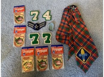 Vintage Patches And Boy Scout Bandana Neckerchief