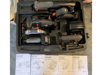 Craftsman Power Tool Set - Reciprocating Saw, Drill, Laser Trim Saw, Jig Saw, And Light
