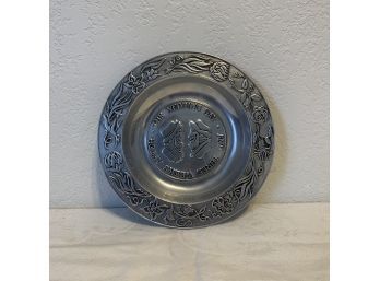 RWP Wilton Columbia Pewter Plate - The Wedding Days And Three Weeks After