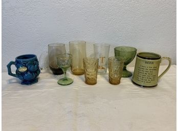 Assortment Of Vintage Glasses And Mugs