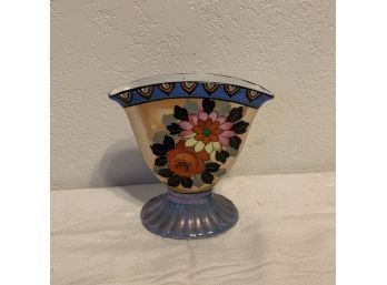 Hand Painted Japanese Lusterware Planter Vase