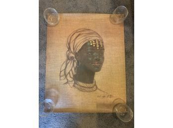 'Nbele Bantu Girl' Lithograph W M Otto Print