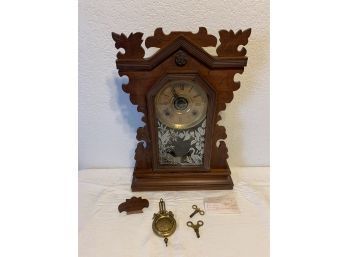 WM L Gilbert Clock Co Shelf Or Mantle Clock