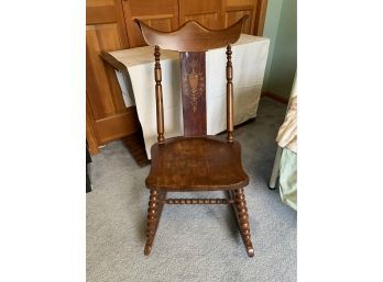 Hubbard & Eldredge Co. Inlaid Rocking Chair