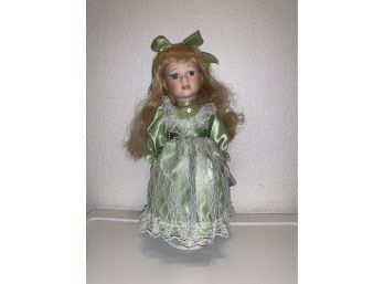 The Doll Crafter Classical Treasures Porcelain Doll In Green Dress