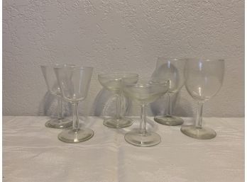 Vintage Wine And Martini Glasses