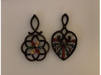 Small Painted Cast Iron Trivets