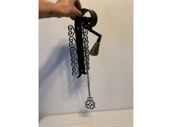 Wall Hanging Cast Iron Bell With Pull Chain Made In Spain