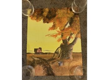 The Farmhouse Past The Tree Lithograph Print