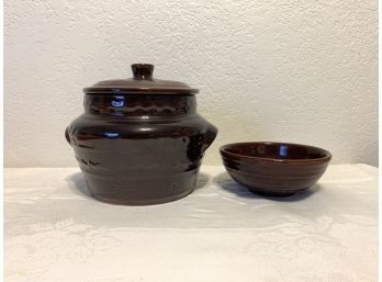 Harcrest Stoneware Ovenproof Bean Pot And Bowl