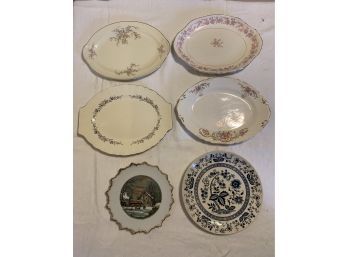 Decorative Plates And Platters - Blue Onion, Royal Potteries, And More